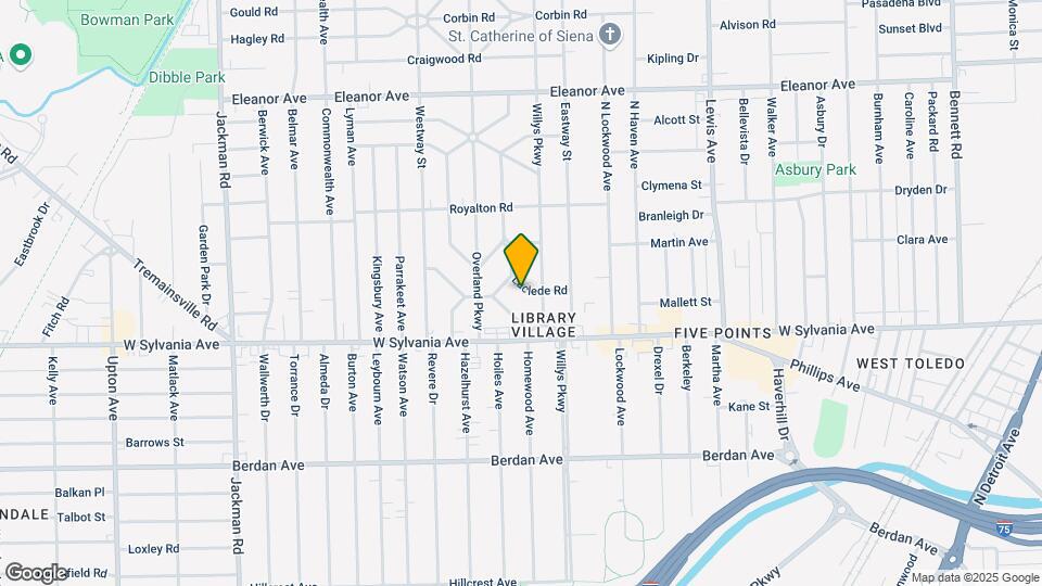 1317 Laclede Rd, Unit Upper Apartment Map and Location Details