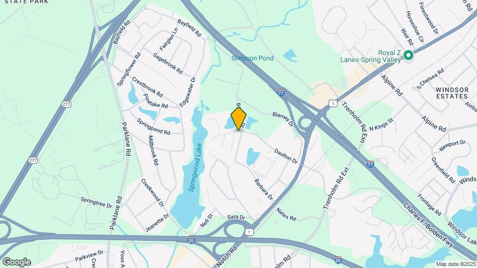 1705 Springwoods Lake Dr Map and Location Details