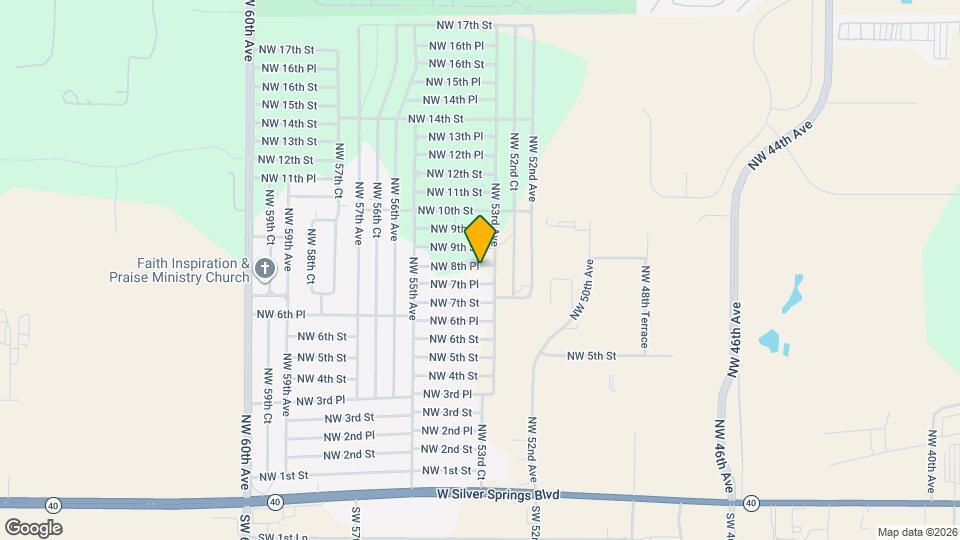 5332 NW 8th Pl Map and Location Details