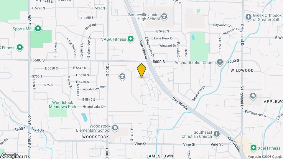 5704 S Waterbury Way Map and Location Details
