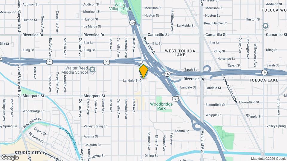 4466 Tujunga Ave Map and Location Details