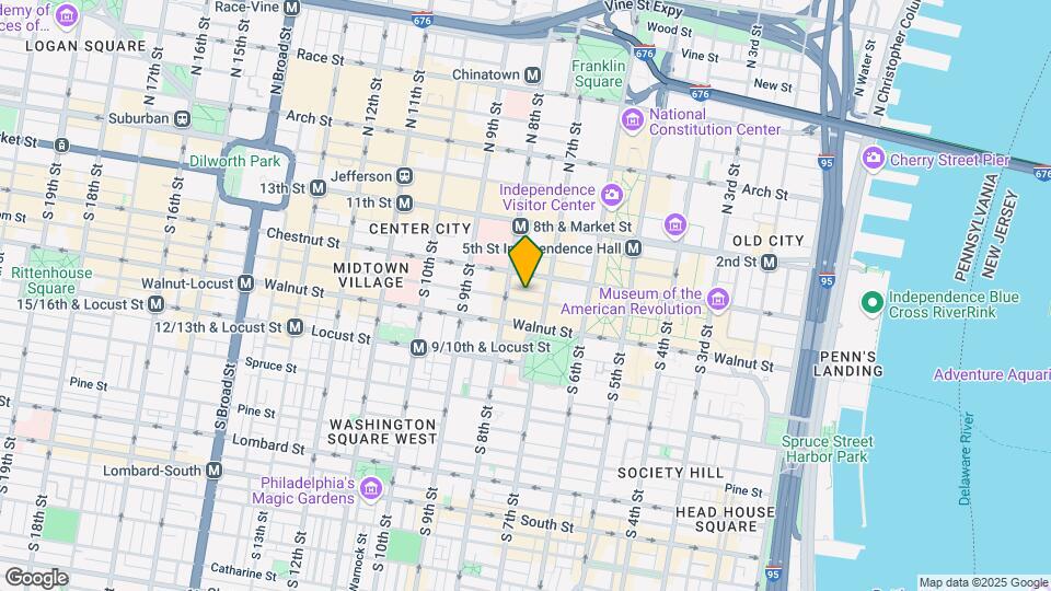 721 Sansom St Map and Location Details