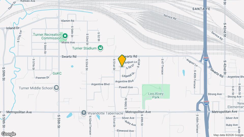 1045 S 50th Terrace Map and Location Details