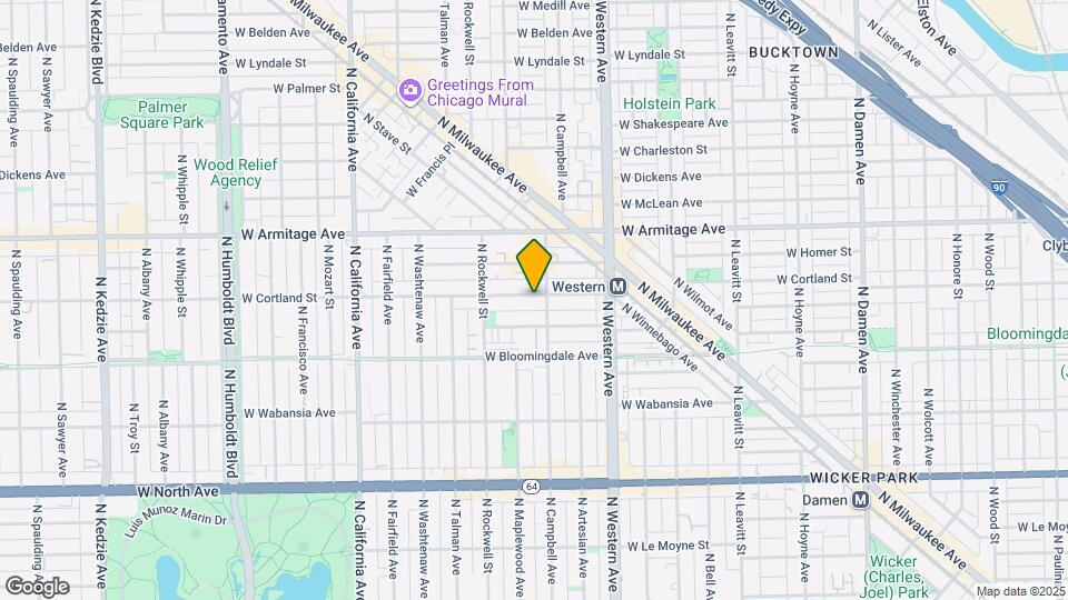 2511 W Cortland St Map and Location Details