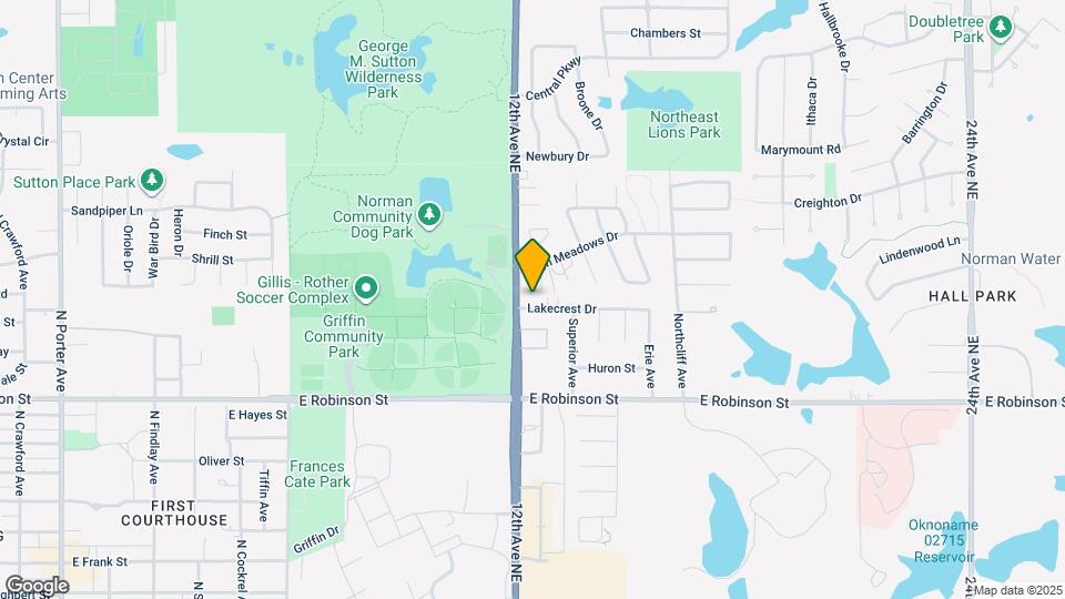 1215 Lakecrest Dr Map and Location Details