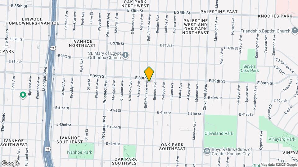 3911 Bellefontaine Ave Map and Location Details