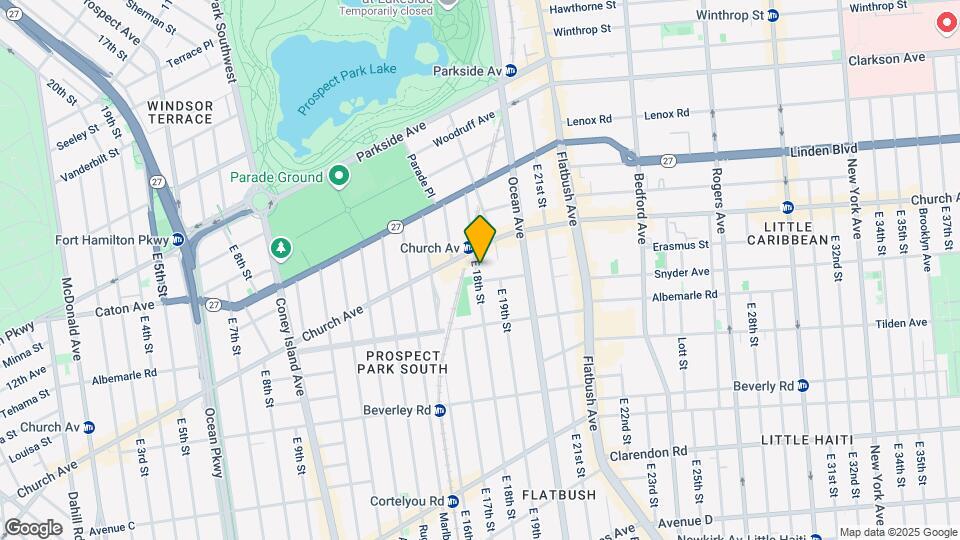 95 E 18th St Map and Location Details