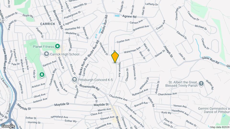 303 Kirk Ave Map and Location Details