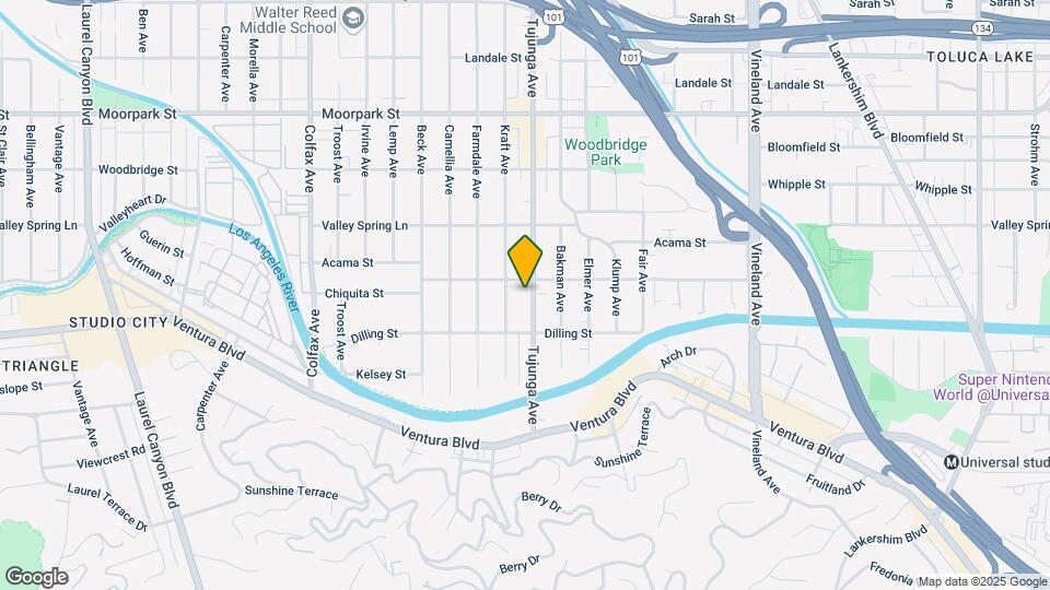 4175 Tujunga Ave Map and Location Details