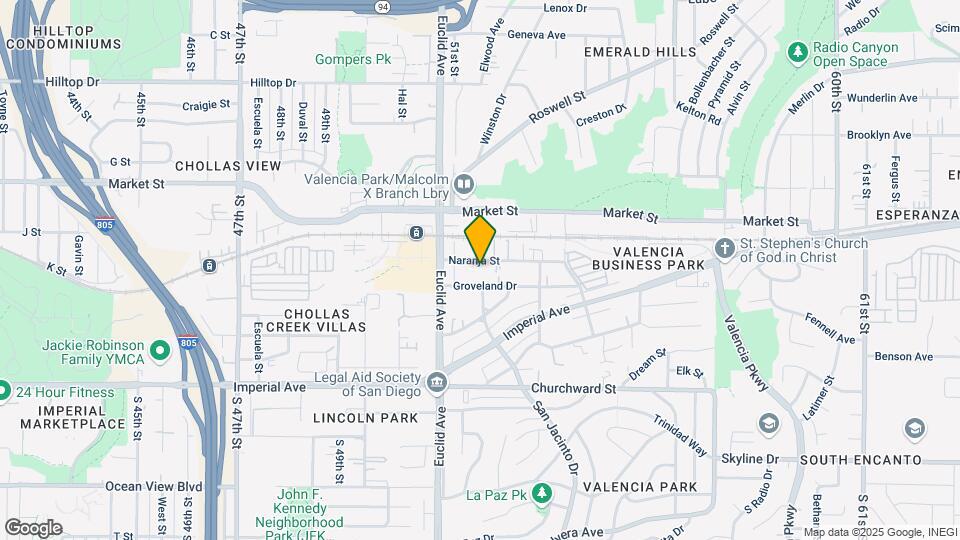 5161-5169 Naranja St Mapa y Detalles de la Ubicación