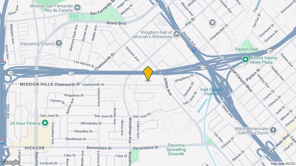 14673 Chatsworth St Mapa y Detalles de la Ubicación