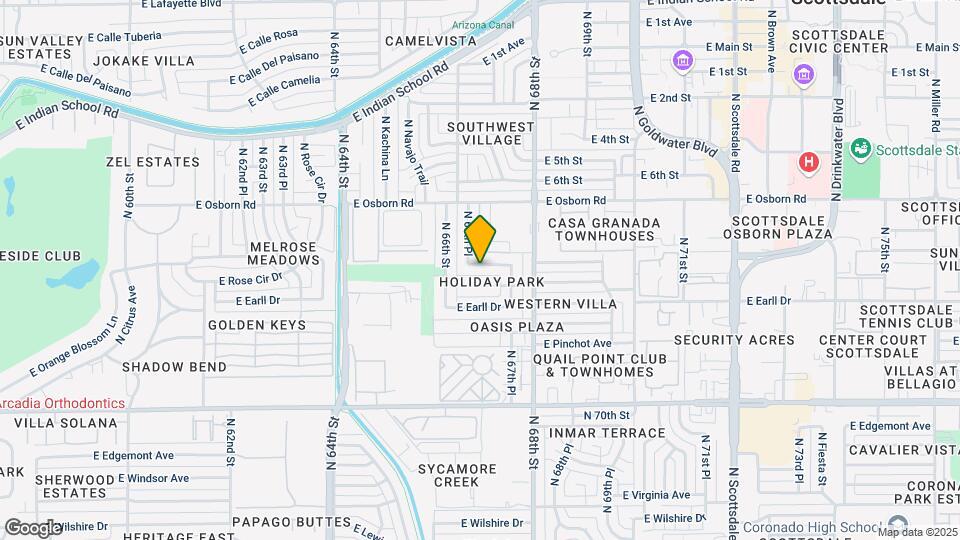 6643 E Monterey Way Map and Location Details