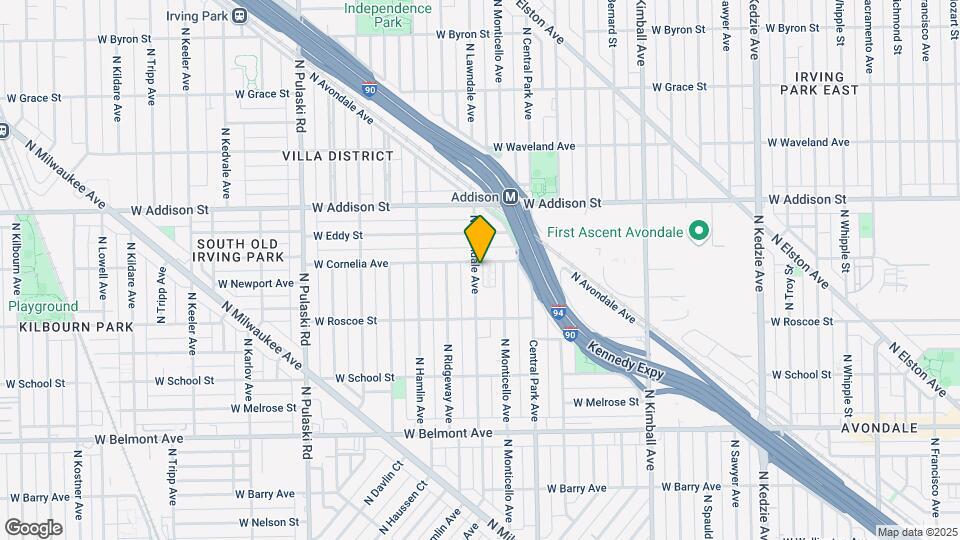 3453 N Lawndale Ave Map and Location Details