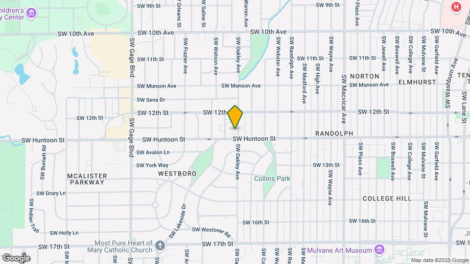 1239 SW Oakley Ave Map and Location Details