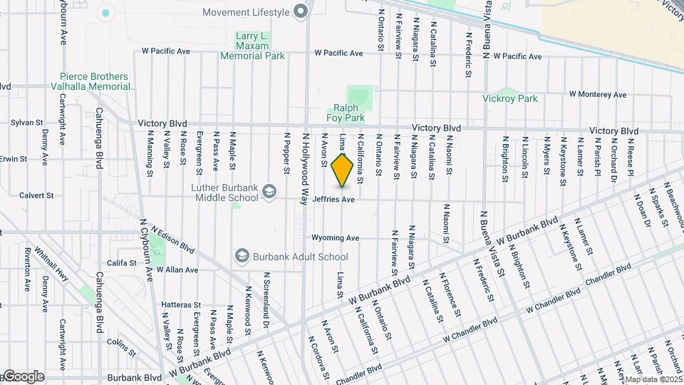 1702 N Lima St Map and Location Details
