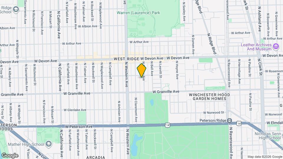 6246 N Oakley Ave Map and Location Details