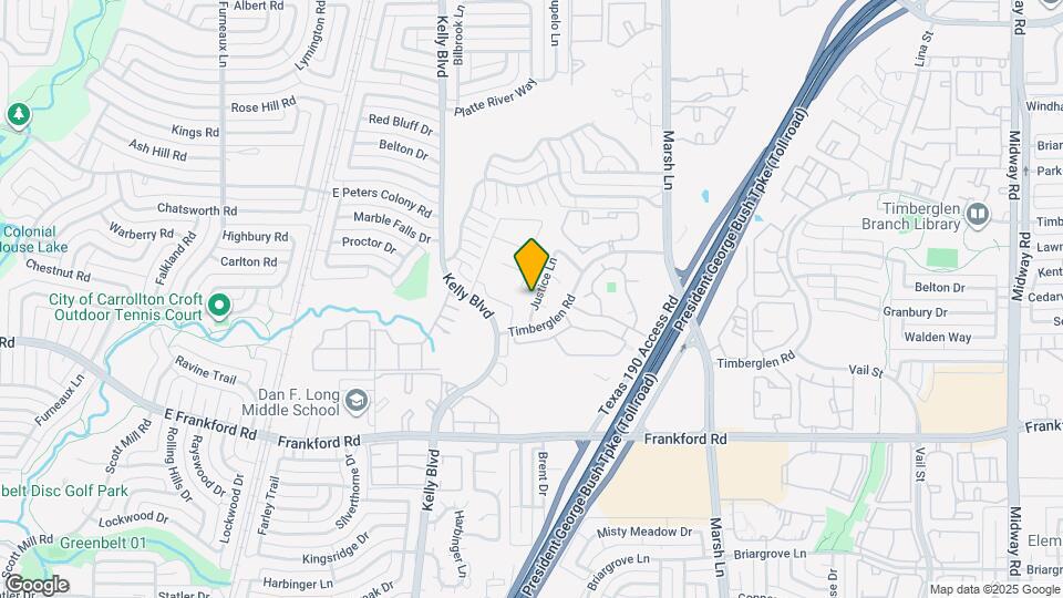 18125 Justice Ln Map and Location Details