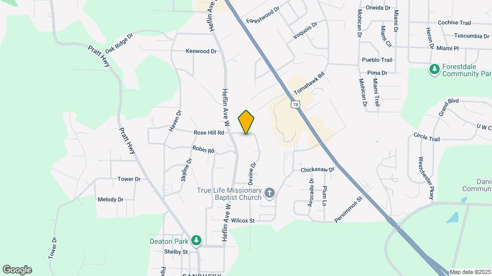 305 Rose Hill Rd Map and Location Details