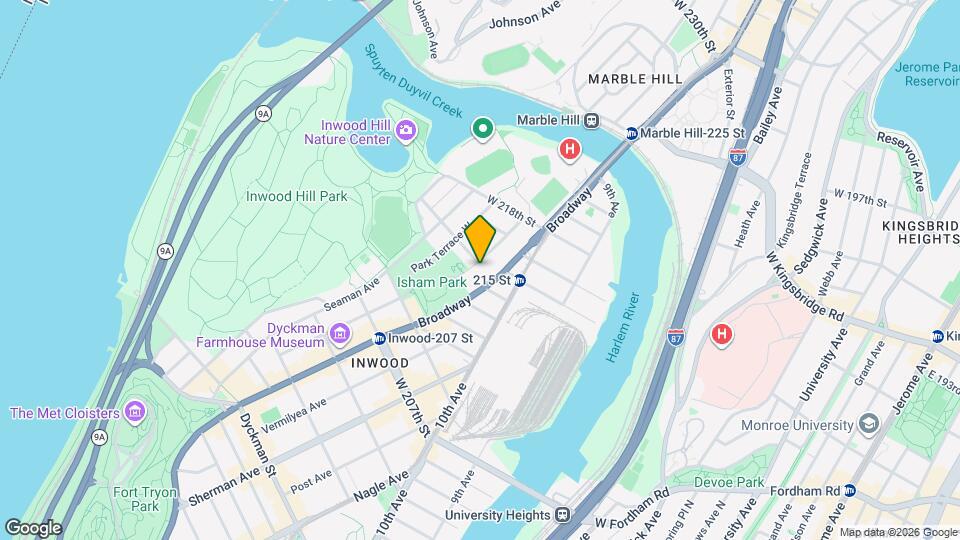 42 Park Terrace E Map and Location Details