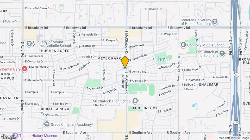 4126 S La Corta Dr Map and Location Details