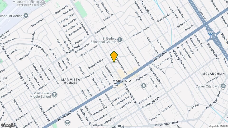 3686 S Centinela Ave Mapa y Detalles de la Ubicación