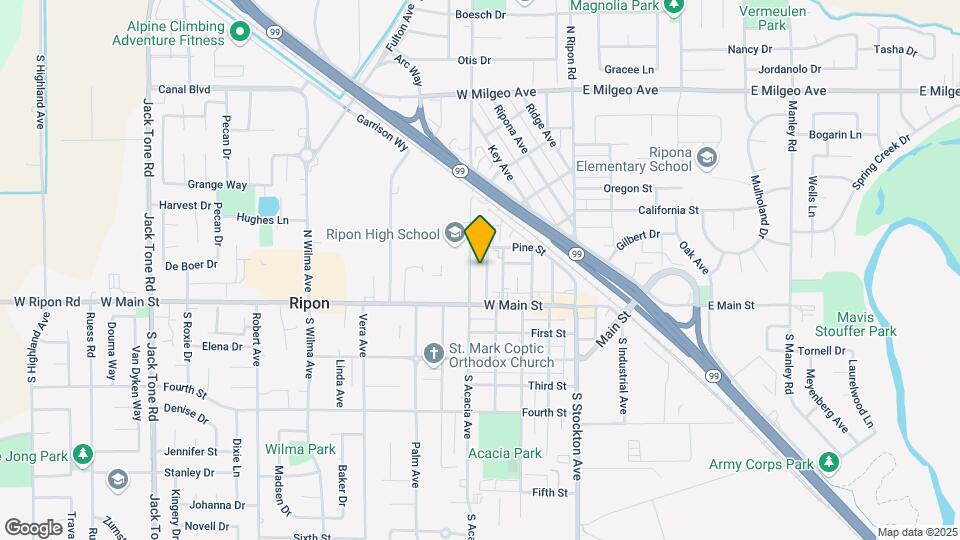 208 N Acacia Ave Map and Location Details