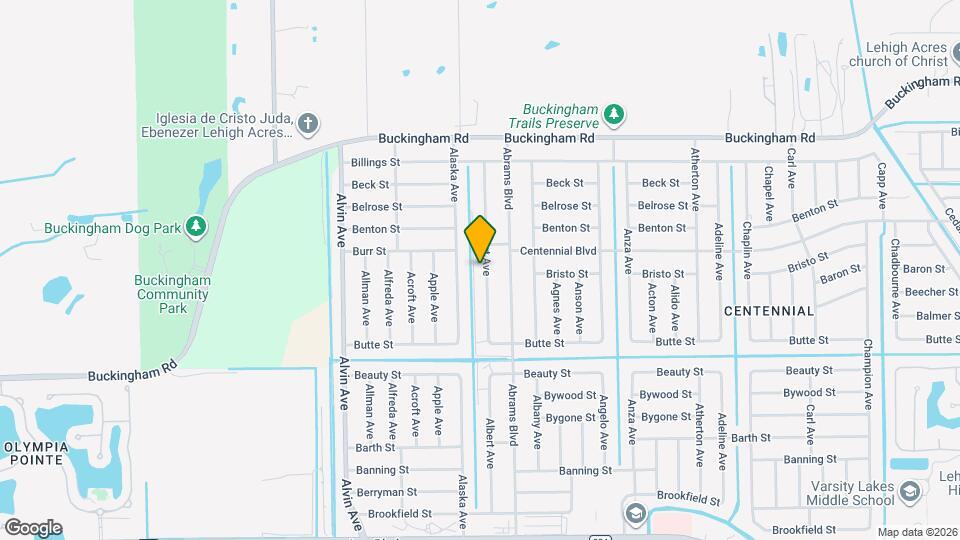 1043 Albert Ave Map and Location Details