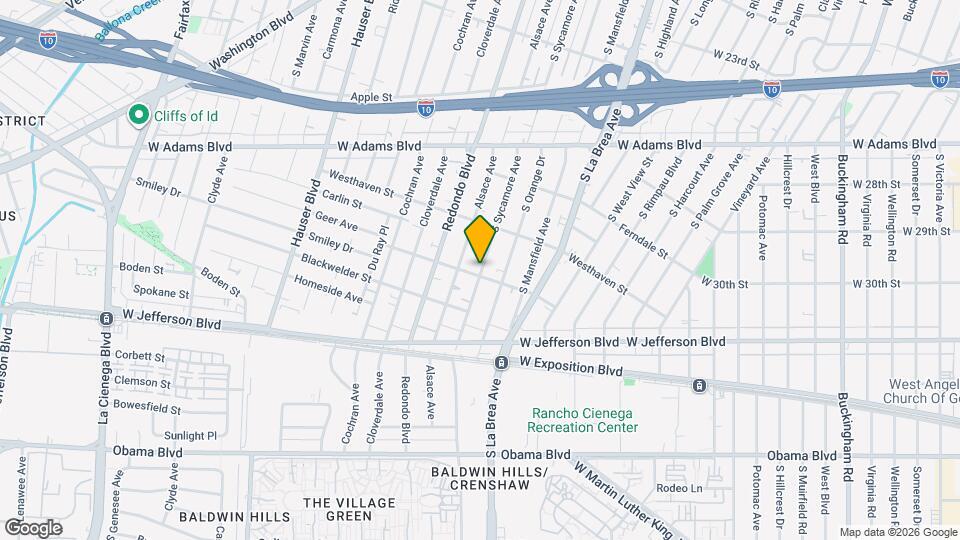 2855 S Sycamore Ave Mapa y Detalles de la Ubicación