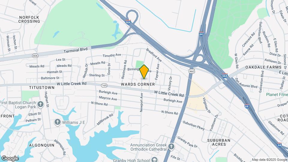 7622 Newport Ave Map and Location Details