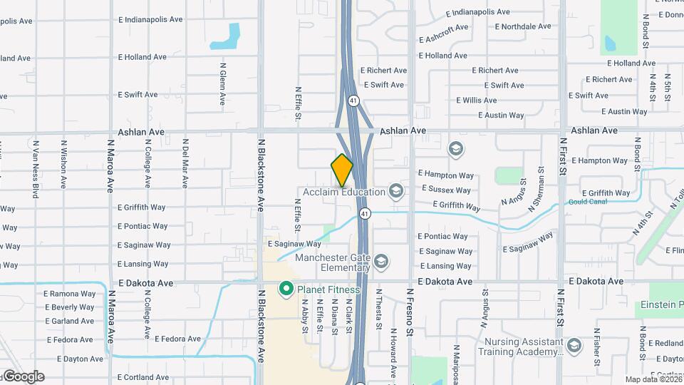 2118 E Sussex Way Mapa y Detalles de la Ubicación