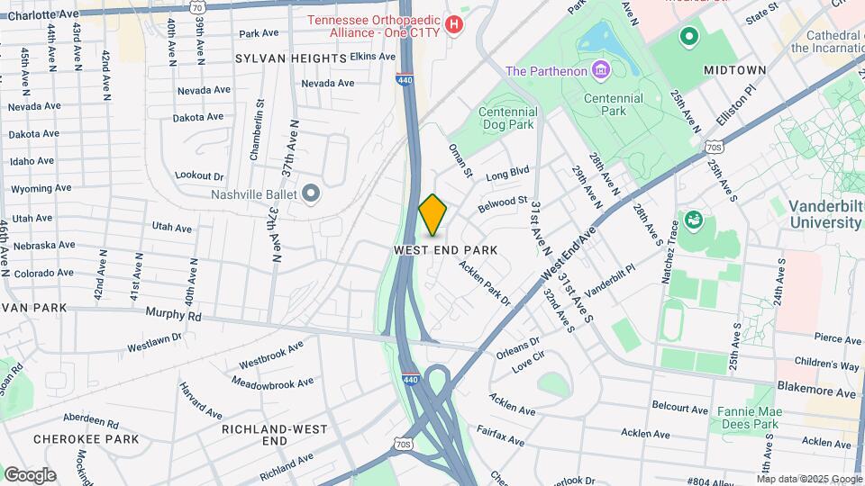 204 Acklen Park Dr Map and Location Details