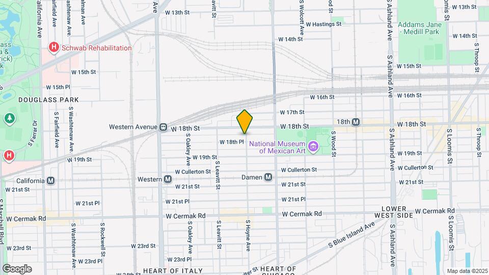 2100 W 18th Pl Map and Location Details