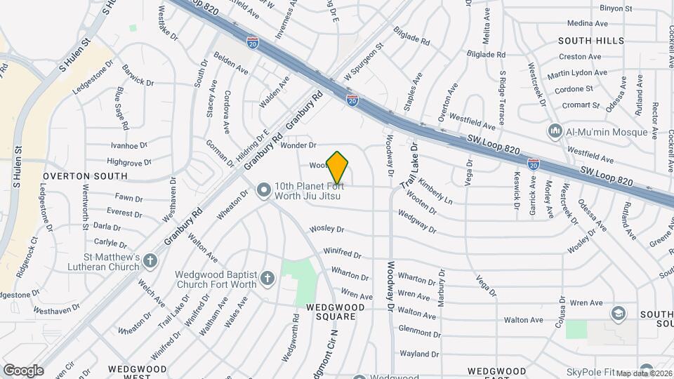 5233 Trail Lake Dr Map and Location Details