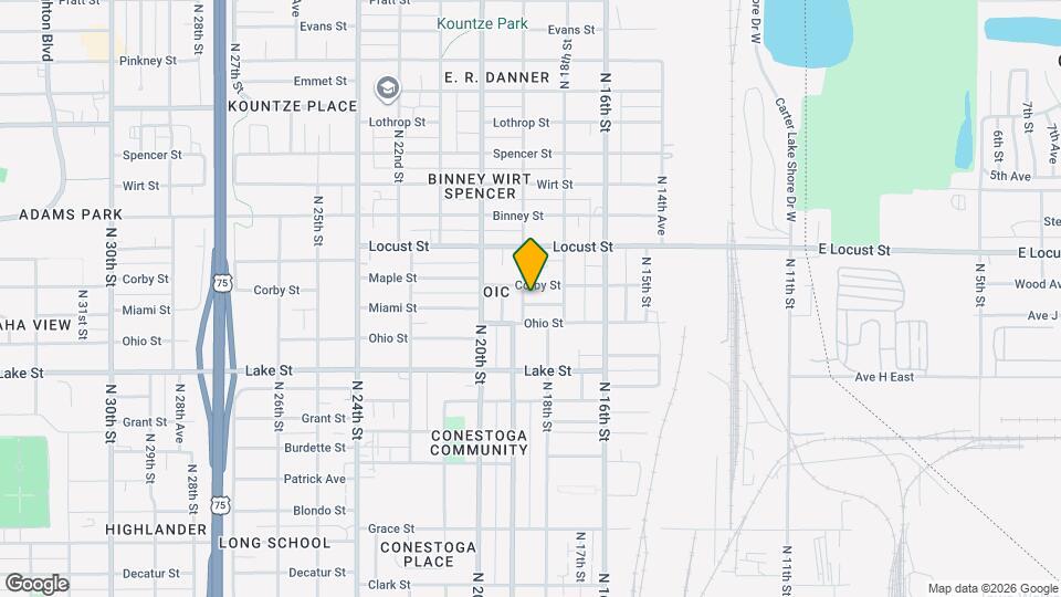 1820 Miami St Map and Location Details