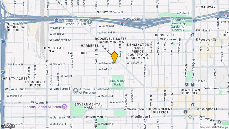 1119 W Fillmore St Map and Location Details