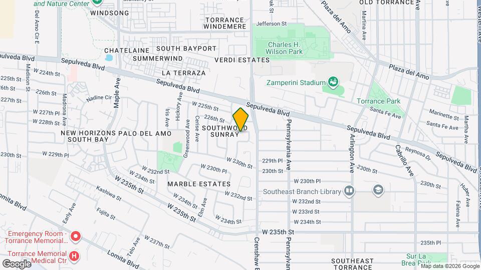 2536 W 227th St Map and Location Details