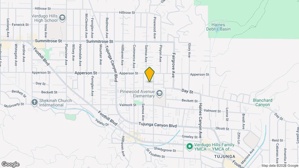 10214 Samoa Ave Mapa y Detalles de la Ubicación