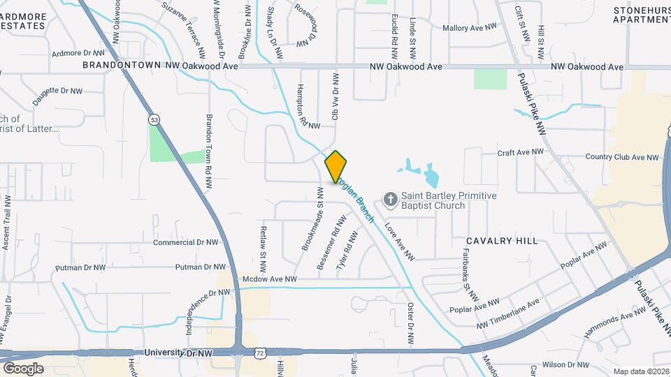 3503 Crestmore Cir NW Map and Location Details