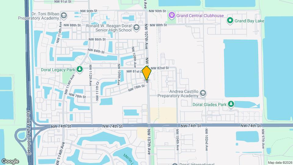 7831 NW 107 Ct Map and Location Details