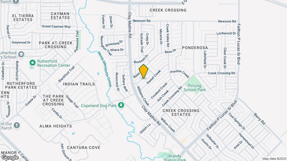 2524 Hackberry Creek Map and Location Details