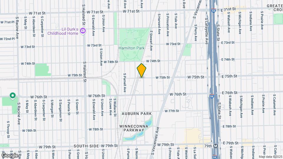 7502 S Eggleston Ave Map and Location Details