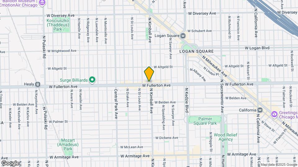 3404 W Fullerton Ave, Unit 2 Map and Location Details