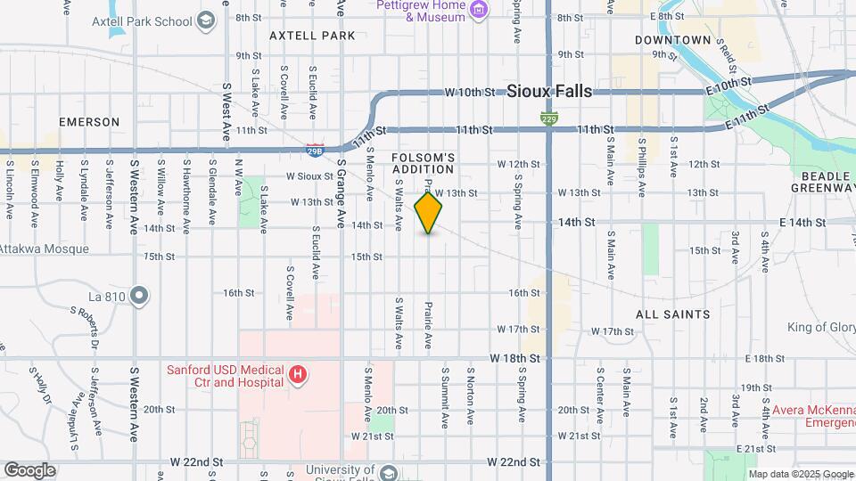 621 S Prairie Ave Map and Location Details