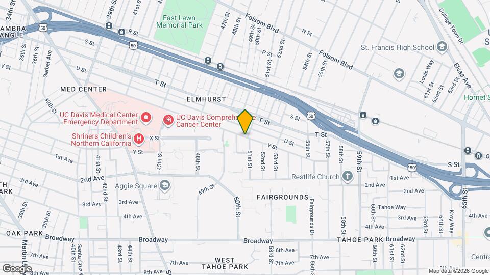 5026 V St Map and Location Details