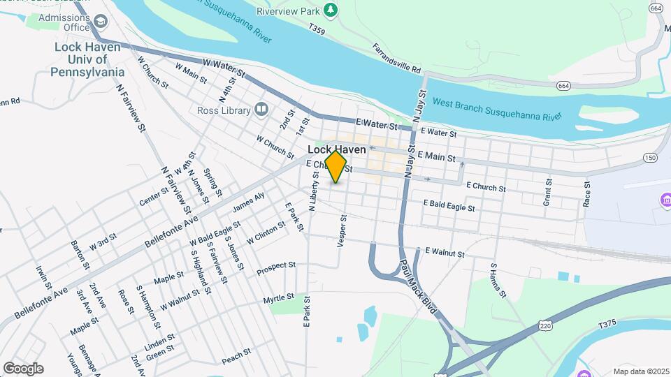 31 E Bald Eagle St Mapa y Detalles de la Ubicación