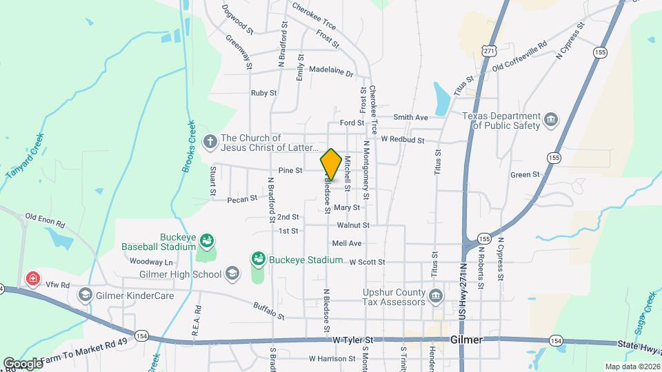 901 N Bledsoe St Map and Location Details