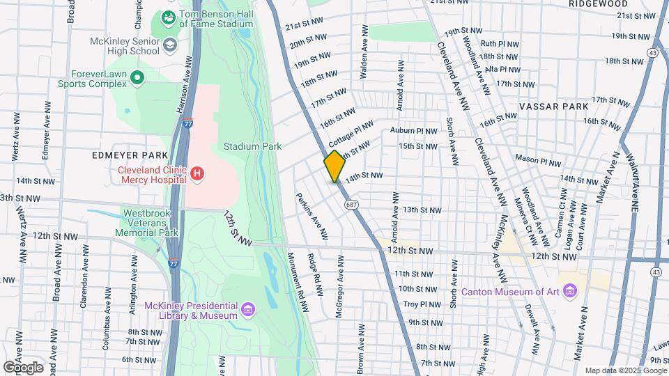 1407 Fulton Rd NW Map and Location Details