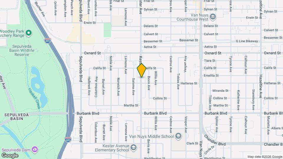 5806 Kester Ave Mapa y Detalles de la Ubicación