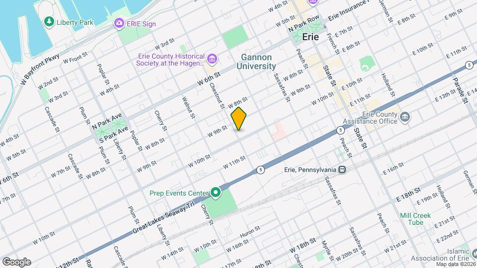 923 Chestnut St Map and Location Details