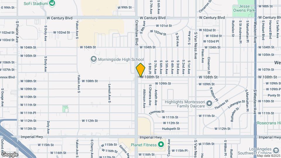 Crenshaw Manor Mapa y Detalles de la Ubicación
